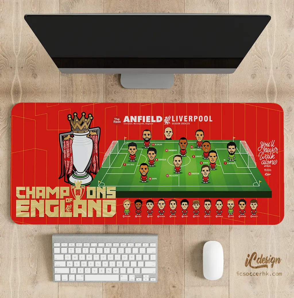 MP109 利記 Champions of England MOUSEPAD / 書枱墊
