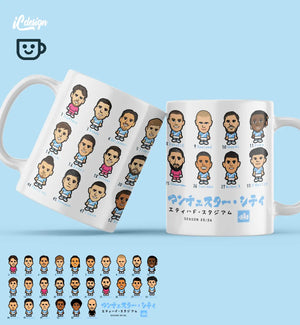 CP005 曼城25/26  足球陣容骨瓷杯