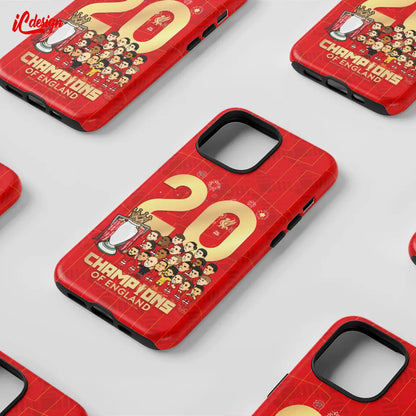 CASE253 利記20冠-紅色 雙層防撞電話殼