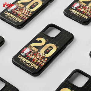 CASE254 利記20冠-黑色 雙層防撞電話殼